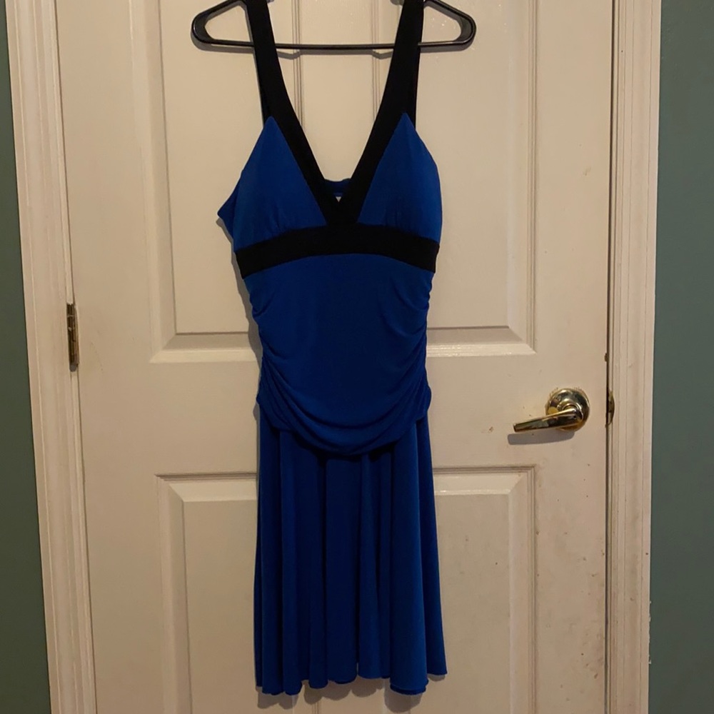 Black and blue dress
